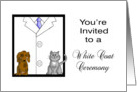 Veterinarian White Coat Ceremony Invitation -White Coat, Kitten & Puppy card