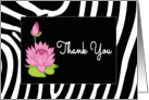 blank Thank You Zebra Print - Lily, card