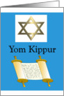 Yom Kippur - Star of David & Torah card