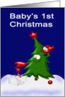 Baby’s 1st Christmas - Funny Tree with Ornaments card