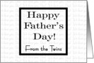 Fun Father’s Day Card from Twins card