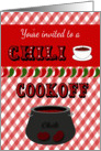 Chili Cookoff Invitation - Gingham, Table & Food card