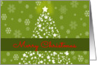 Christmas Card - Star Christmas Tree, Snowflakes card
