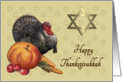 Happy Thanksgivukkah - Turkey & Star of David card