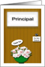 Thank You Principal - Principal’s Door, Roses card
