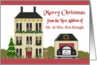 Custom Newlyweds Merry Christmas From Our New Address card