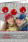 Custom Front Photo Christmas Card - Christmas Ornaments card
