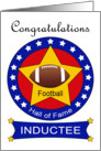 Football Hall of Fame Induction - Football & Stars card