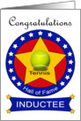 Tennis Hall of Fame Induction - Tennis Ball & Stars card