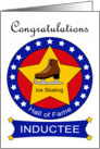 Ice Skating Hall of Fame Induction - Ice Skate & Stars card