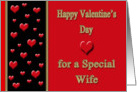 Valentine for Wife - Hearts card