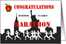 Congratulations on the Marathon - Skyline, Apple, Racers card