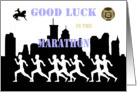 Good Luck Marathon - Boston Skyline, Racers card