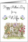 Mother’s Day for Wife - Flower Garden & Butterflies card