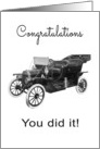 Congratulations Paid off Car Loan - Model T Car card