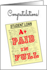 Student Loan Paid Off - Fake Loan Document card