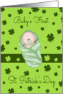 Baby’s First St. Patrick’s Day - Baby & Shamrocks card