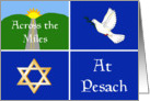 Pesach Across The Miles, Dove of Peace, Star of David, Road card