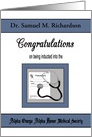 Custom Name Congratulations Alpha Omega Alpha Inductee -Stethoscope card