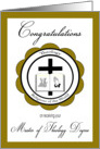 Congratulations Masters of Theology - Book, Cross card