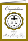 Congratulations Masters of Divinity - Book, Cross card