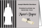 Custom Congratulations Master’s Degree (Male) - Silhouette, Diploma card