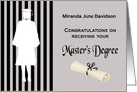 Custom Congratulations Master’s Degree (Female) - Silhouette, Diploma card