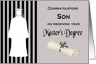 Congratulations Son Master’s Degree - Silhouette, Diploma card