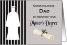 Congratulations Dad Master’s Degree - Silhouette, Diploma card