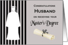 Congratulations Husband Master’s Degree - Silhouette, Diploma card