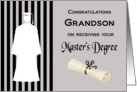 Congratulations Grandson Master’s Degree - Silhouette, Diploma card