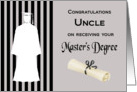 Congratulations Uncle Master’s Degree - Silhouette, Diploma card