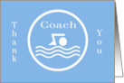 Thank You Swim Coach - Water, Swimmer Icon card