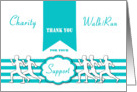 Thank You Charity Walk/Run Support - Runners, Ribbon card