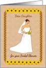 Country Bridal Shower for Daughter - Bride, Sunflowers, Plaid, Lace card