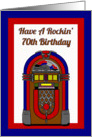 Rockin’ 70th Birthday - Jukebox card