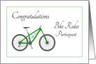 Congratulations Bike Rodeo Participant - Bike card