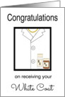 Female Pharmaceutical White Coat Congratulations - White Coat card