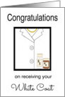 Female Pharmaceutical White Coat Congratulations - White Coat card