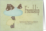 Friendship Thank You - Butterflies & Toadstools card