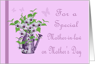 Lavender Mother’s Day for Mother-in law - Watering Can , Flowers card