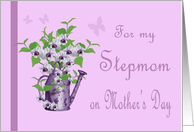 Lavender Mother’s Day for Stepmom - Watering Can , Flowers card