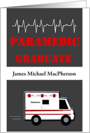 Paramedic Graduation Announcement - Ambulance & Heartbeat card