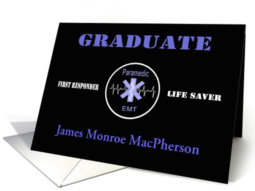 Paramedic Graduation Announcement card (1057847)