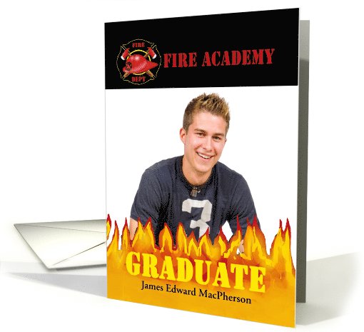 Fire Academy Graduate Announcement - Photo Card, Fire,... (1057977)
