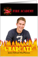 Fire Academy Graduate Announcement - Photo Card, Fire, Fire Emblem card
