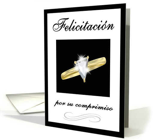 Spanish Language Congratulations on your Engagement -Diamond ring card