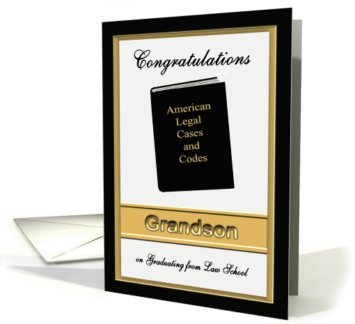 Congratulations Grandson Law School Graduation card (1061913)