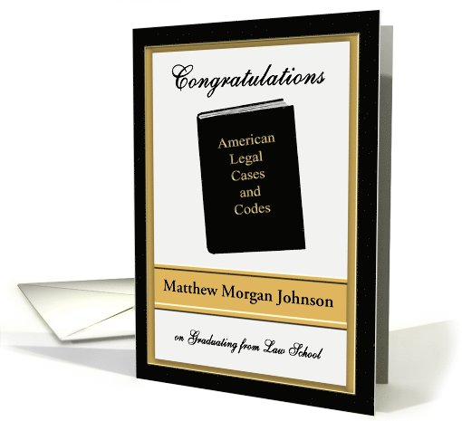 Congratulations Law School Graduation - Custom Name card (1061993)