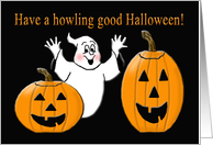 Have a Howling Good Halloween - Ghost, Jack-O-Lanterns card